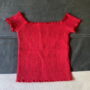 Red ripped crop top from Hollister in size XS.